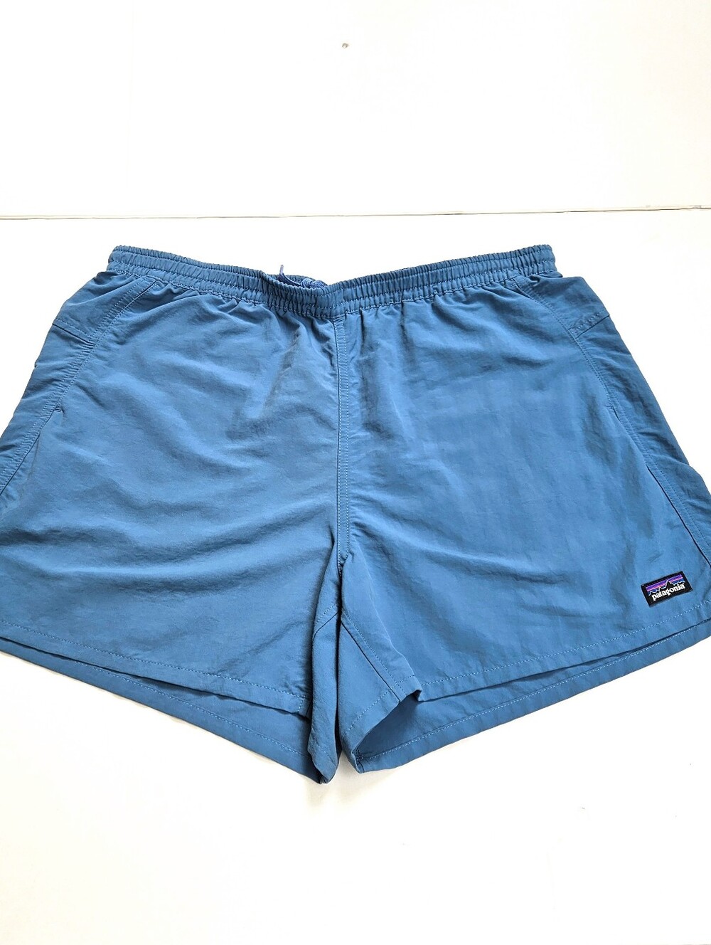 Patagonia Women's Blue Nylon Lightweight Athletic Hiking Shorts Size L STY57058